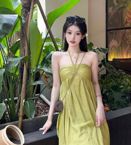Xishuangbanna holiday skirt Dali Erhai sweet wear long skirt Hainan Sanya tourism seaside beach skirt