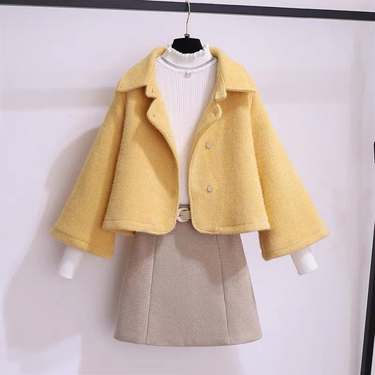 Xiaoxiangfeng suit skirt women's autumn and winter 2022 new small salt series wear fashion net red two or three pieces