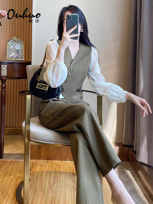 2022 new autumn temperament ladies two-piece suit with a complete set of early autumn net red age-reducing fashion suit women 1931