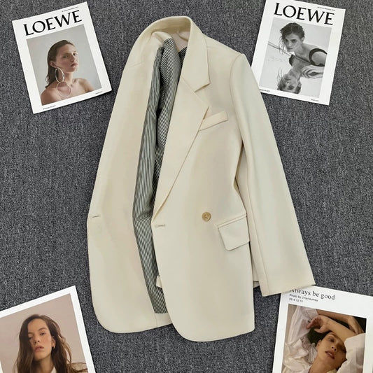 Off-white blazer women's 2022 autumn new design fashion all-match temperament casual fried street suit 1767
