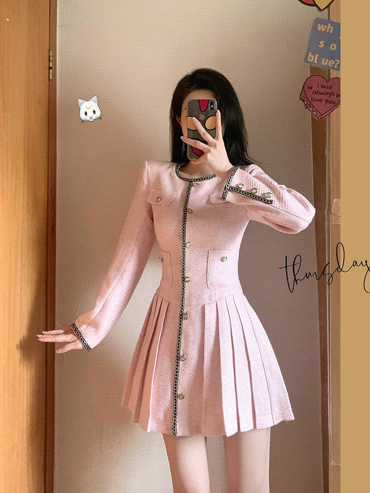 MUEL Original Small Fragrance Dress Female Early Autumn 2022 New Temperament Goddess Fan Mingyuan Advanced Sense Skirt