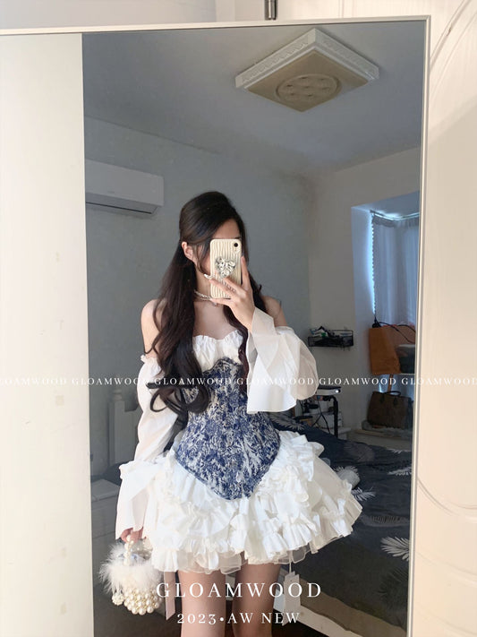 Twilight Cong ◆French Dress Chic and Unique Xiaoxiang Spice Girls High-end Short Skirt Spring Dress for Women 2023 New