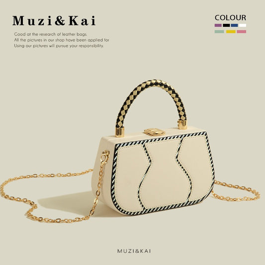 MuziKai genuine high-end niche handbag bag women's 2022 autumn new chain one-shoulder Messenger box bag