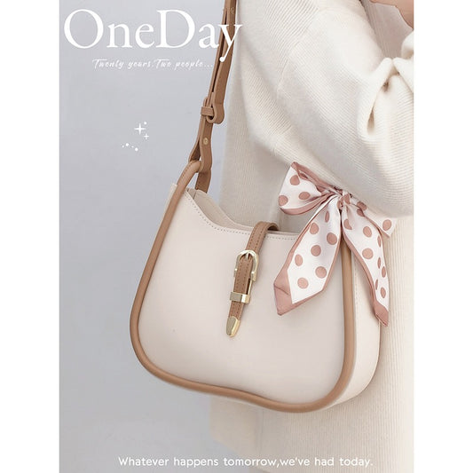 Autumn and winter gentle lady commuting armpit bag female 2022 new trendy try retro one shoulder saddle bag Messenger bag