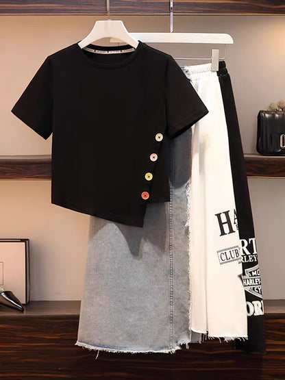 Large size women's clothing 2022 summer new age-reducing, Western style, thin, meat-covering salt series, two-piece high-end dress