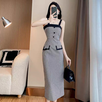 Small dress two-piece suit suspender skirt autumn professional cold women's advanced autumn 2022 early autumn new style