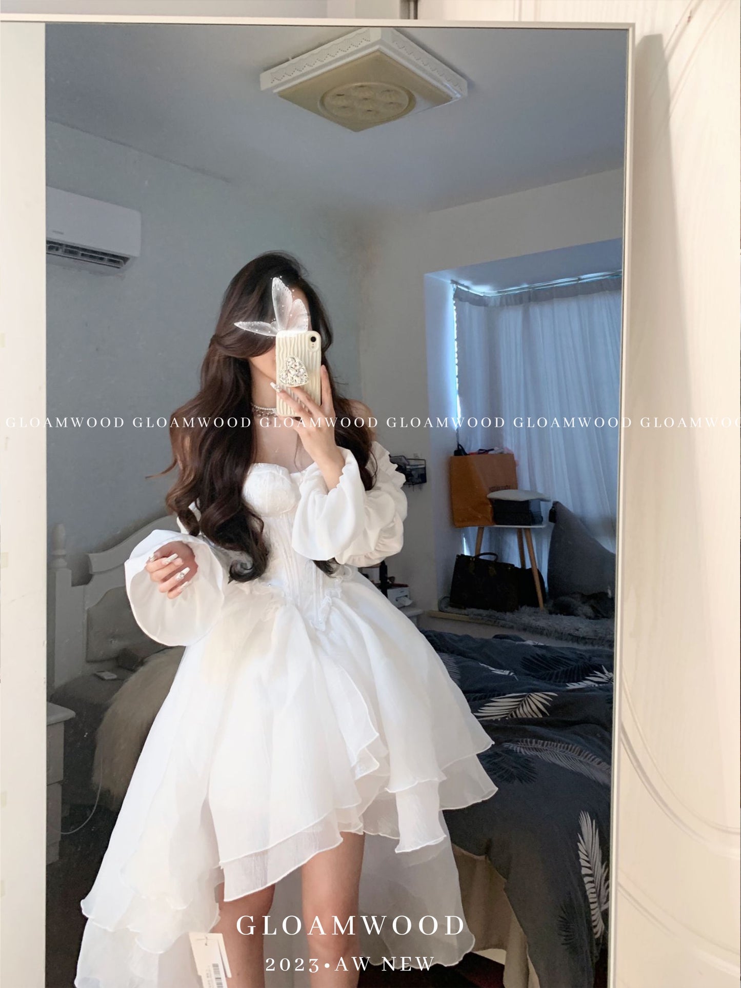 Twilight Cong ◆Rich Little Daughter Dress French Style Fugitive Princess White Long Dress Spring Dress Female 2023 New