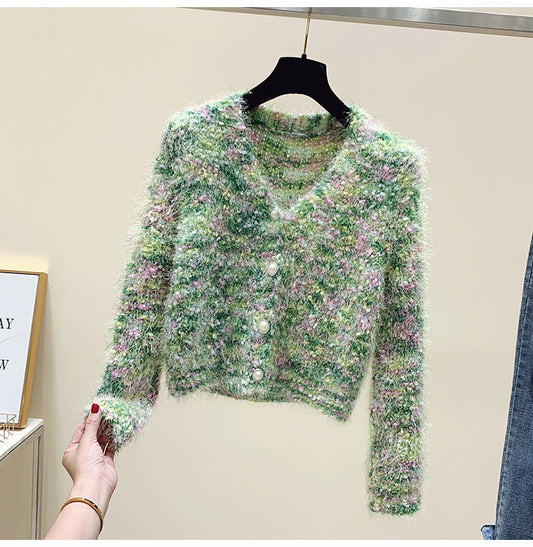 Pure desire wind suit autumn and winter 2022 new fashion knitted sweater sexy slim clothing