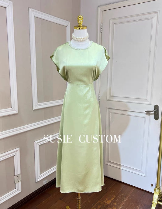 Show temperament heavy industry pleated satin neckline beaded hollow dolman sleeves stitching bottoming straps waist slit long skirt