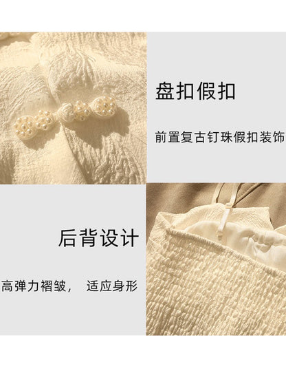 French style white unique small camisole female summer wear hot girl sexy belt chest pad base tube top top outer wear