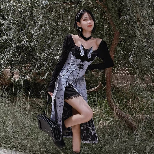 JZ Craftsman "New Product Has Opened" Origami Cheongsam National Style Improved Cheongsam & Jacquard Dress 1320