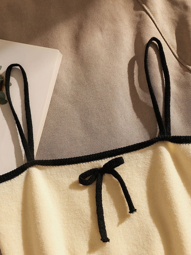 Pure desire bowknot camisole women wear sexy slim sweet and spicy knit short bottoming tube top top