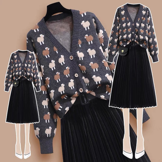 Sweater Cardigan Jacket Ladies Autumn Winter 2022 New Lazy Wind Design Sensation Niche Gentle Wind Knit Sweater