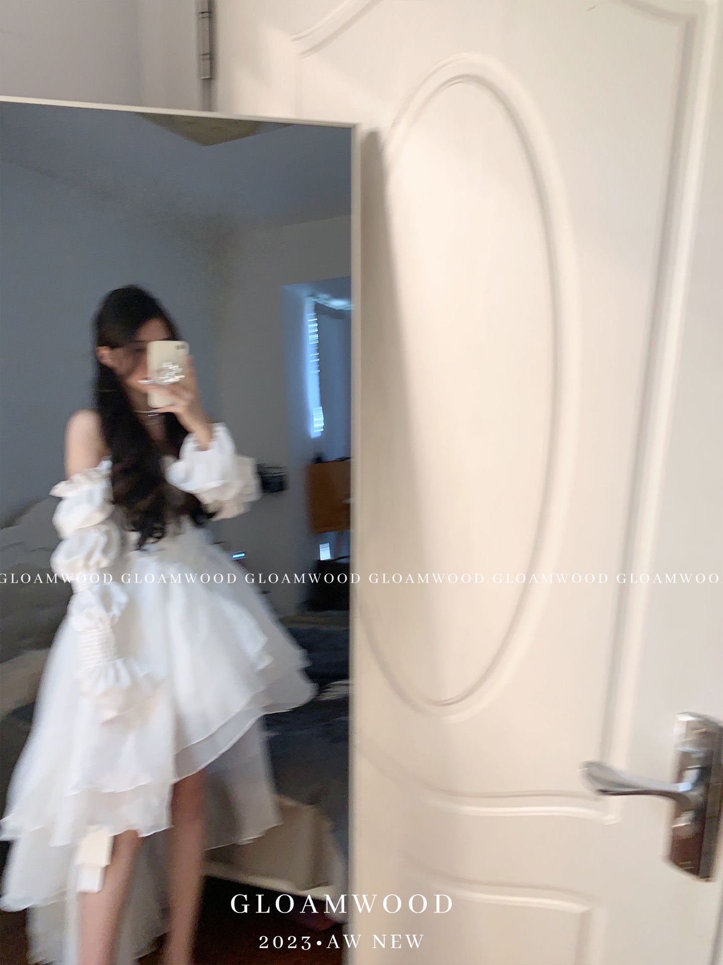 Twilight Cong ◆Rich Little Daughter Dress French Style Fugitive Princess White Long Dress Spring Dress Female 2023 New