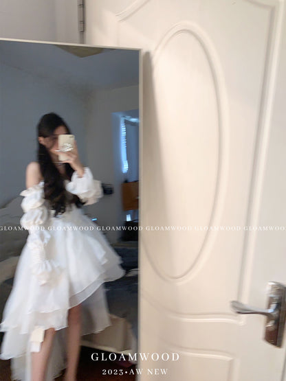 Twilight Cong ◆Rich Little Daughter Dress French Style Fugitive Princess White Long Dress Spring Dress Female 2023 New