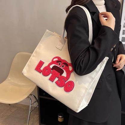 Autumn and winter large-capacity bag 2022 new women's bag fashion commuter shoulder bag canvas bag casual portable tote bag