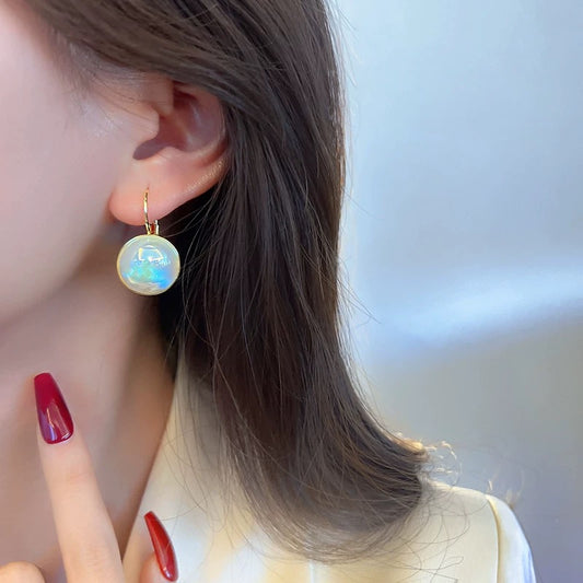 Mermaid Ji pearl ear buckle female niche design sense high-end light luxury cold wind earrings earrings 2022 new trend