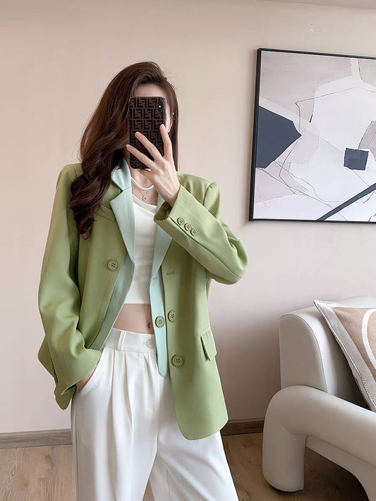 French temperament small fragrance suit top women's 2022 autumn new high-end small casual suit jacket