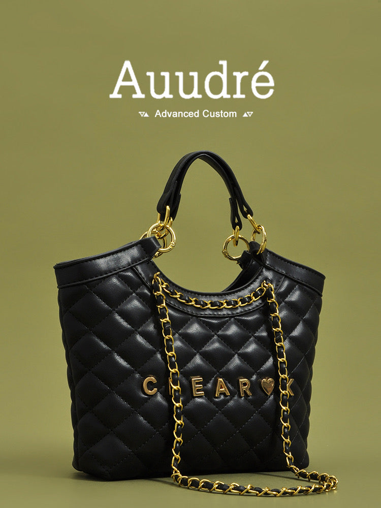 Auudre light luxury rhombus chain Messenger bag women 2023 new all-match large-capacity commuter shoulder handbag