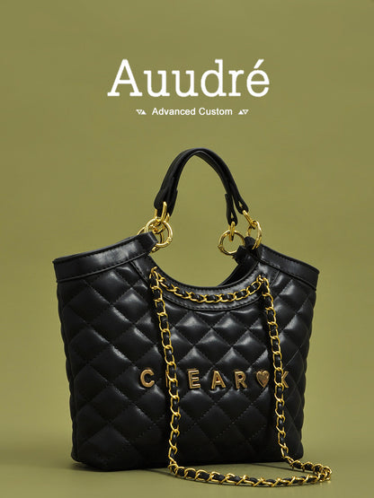 Auudre light luxury rhombus chain Messenger bag women 2023 new all-match large-capacity commuter shoulder handbag