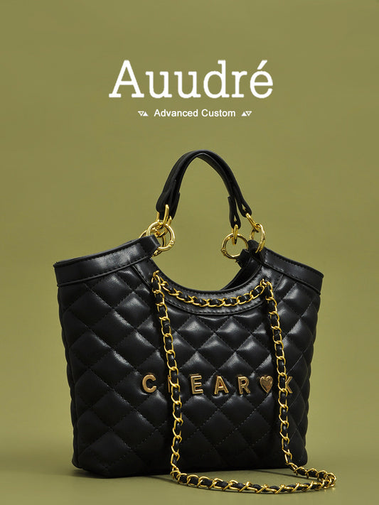Auudre light luxury rhombus chain Messenger bag women 2023 new all-match large-capacity commuter shoulder handbag
