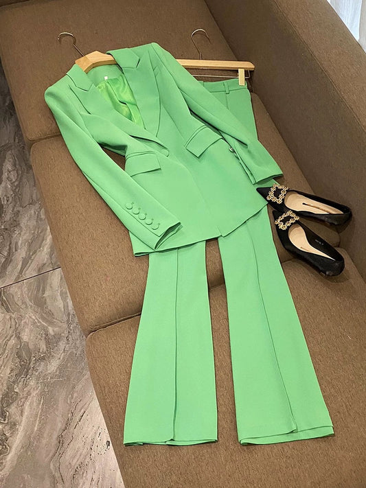 Women's suits fashionable fashion Western style sweet and cool suits two-piece haute couture suits thin section