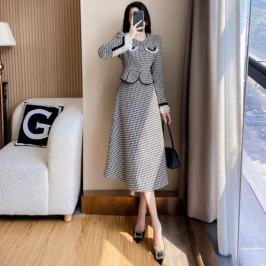 Xiaoxiangfeng suit women's clothing 2022 new light mature ladies age-reducing two-piece autumn dress temperament fashion skirt