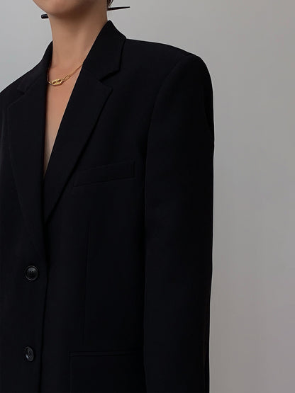 HUYIFAN black suit jacket female 2023 spring new Korean version loose retro casual thin small suit