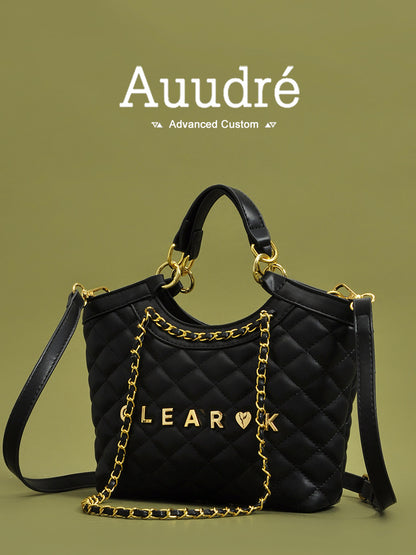 Auudre light luxury rhombus chain Messenger bag women 2023 new all-match large-capacity commuter shoulder handbag