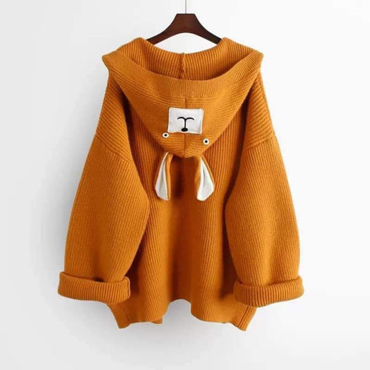 2022 winter new knitted sweater cardigan coat women's mid-length autumn and winter loose sweater thickened outer top