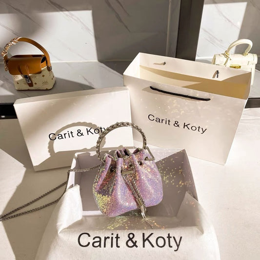Exquisite mini small bag female 2022 new summer high-quality texture bucket bag niche printing mobile phone messenger bag