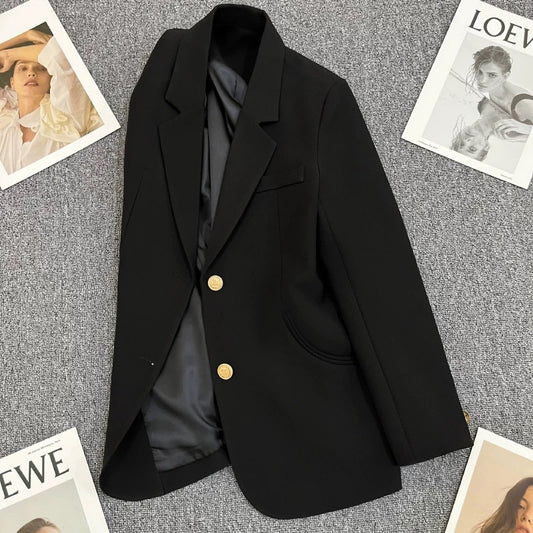 Black suit jacket women's autumn 2022 new high-end Korean version casual fried street fashion all-match small suit 1769