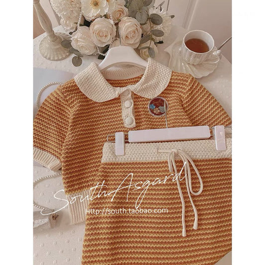 Southern fairy palace vintage dress suit summer fresh small Mori sweet suit skirt two-piece suit