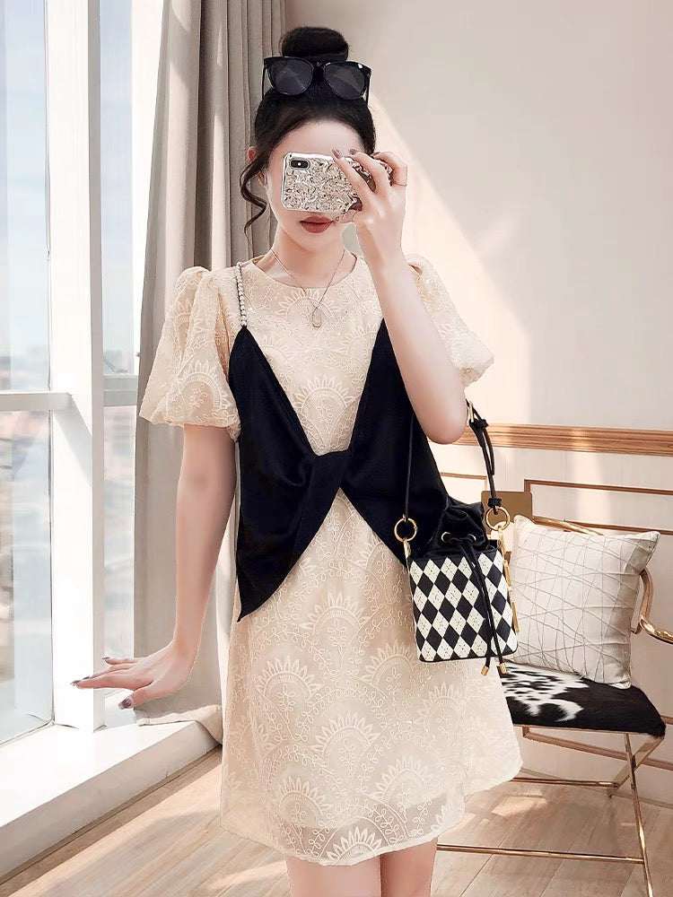 The skirt is gentle and small. Summer women's clothing 2022 new slimming temperament ladies and ladies design sense dress summer