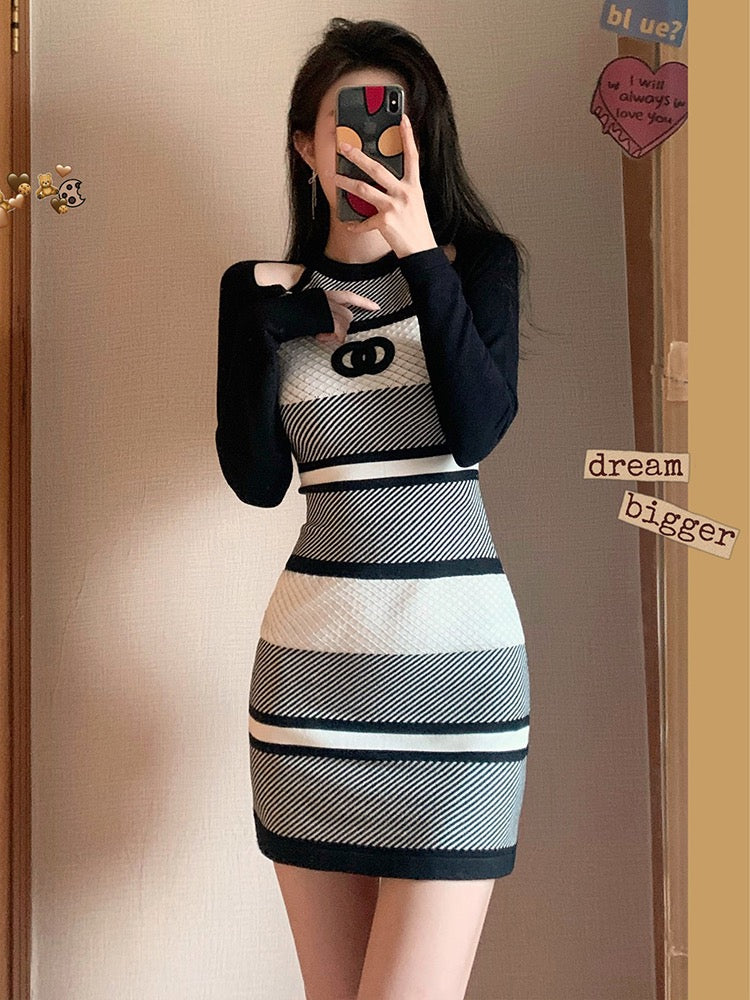 MUEL Xiaoxiangfeng Dress Early Autumn Women's 2022 New Niche Design Sense Temperament Slim Slim Skirt
