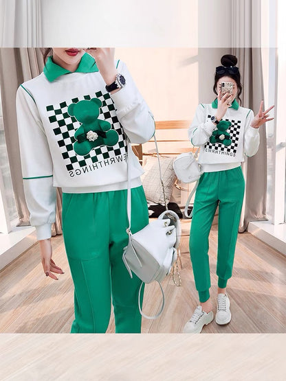 Autumn complete set with a complete set of women's 2022 new pants two-piece age-reducing European goods beautiful sweater suit