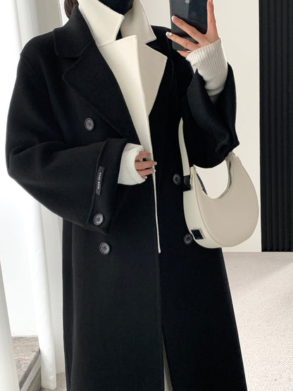 Guoge customized camel double-sided wool coat 2022 autumn and winter new high-end temperament goddess fan woolen coat