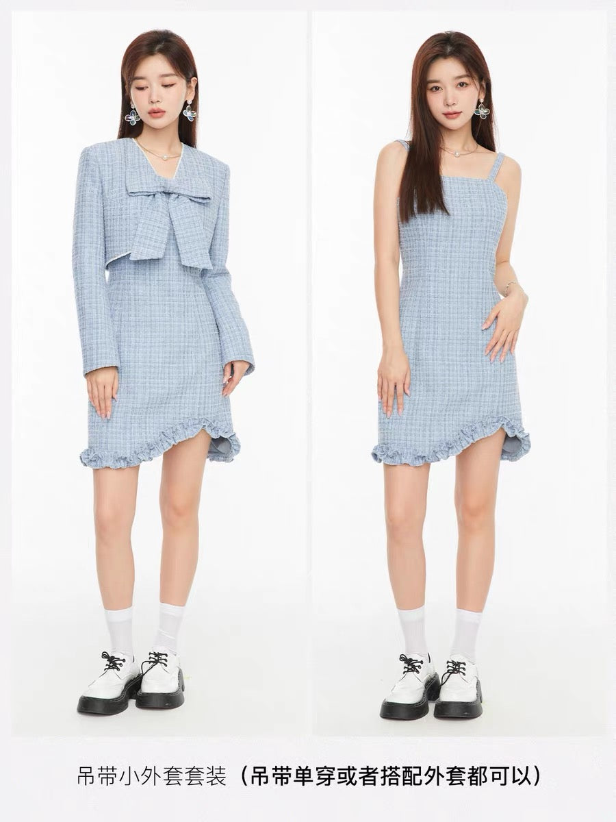 Fantu's high-end sense of small Shang plaid milk series wears an early autumn top 2022 autumn new all-match commuter jacket women