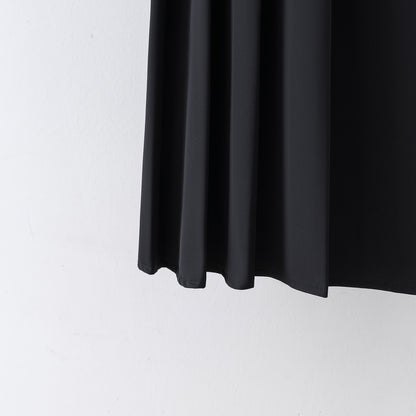 Black pleated skirt 2022 new high waist mid-length a-line skirt women's summer small skirt autumn dress