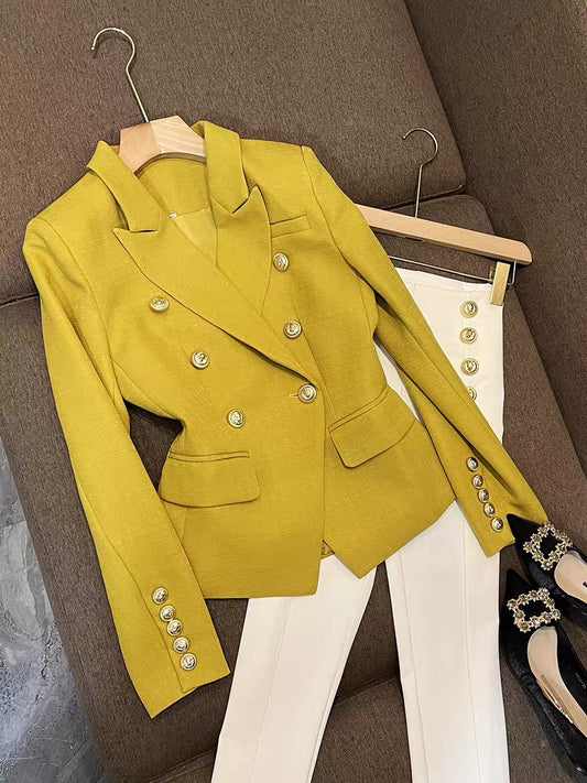 Japanese suit small man design sense niche free ironing Korean version high-end casual high-definition suit jacket female 6860