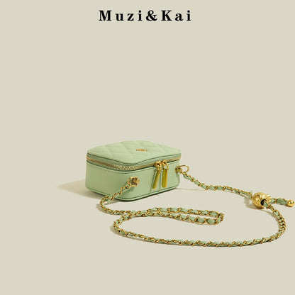 MuziKai genuine high-grade texture small bag female 2022 popular new trendy fashion niche Messenger shoulder bag