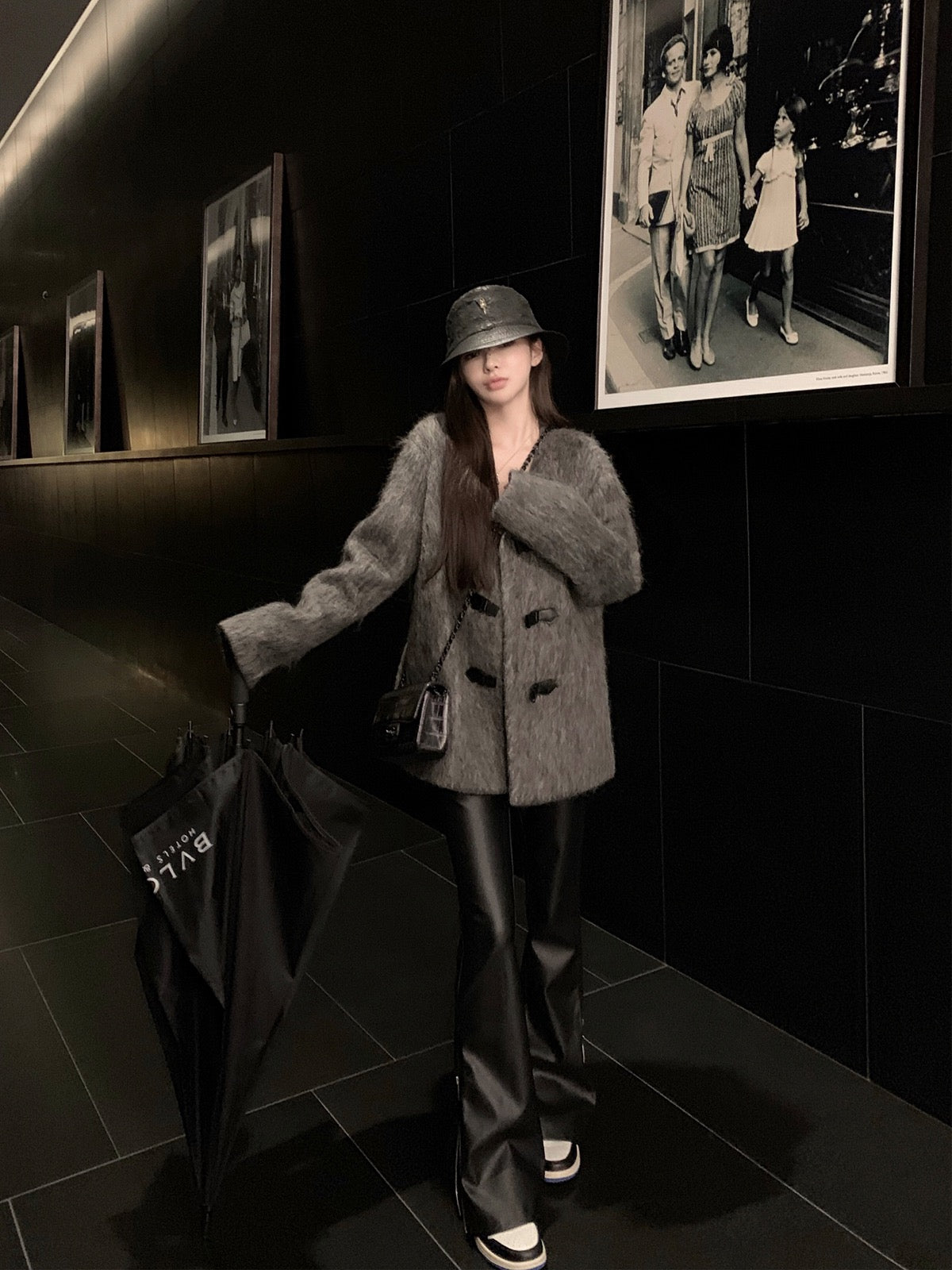 CHICYOU Black Zipper Leather Pants Skinny Skinny Leather Trousers Straight Micro Flared Casual All-Match Slim Pants