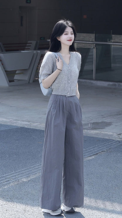 Summer new pear-shaped body tea wear a complete set with milk system slightly fat and thin cover meat two-piece suit for women