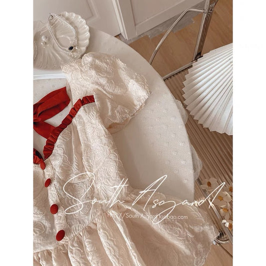 Southern Asgard small dress with waist and thin artistic sense Mori first love skirt Hong Kong flavor retro chic skirt