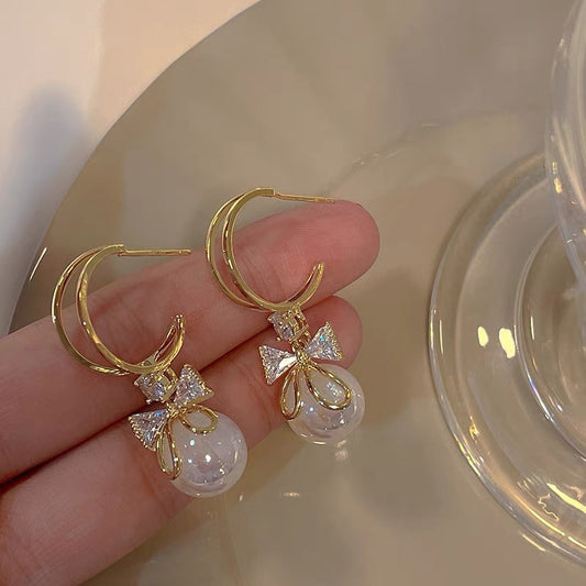 SUGAR Mermaid Ji pearl earrings 2022 new trendy super fairy temperament gentle light luxury high-end earrings women