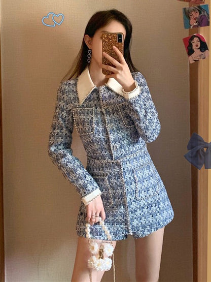Xiaoxiang celebrity style high-end light luxury dress spring 2022 new female design sense niche skirt
