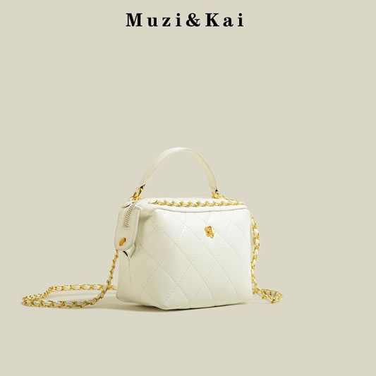 MuziKai genuine niche chain bag women's autumn 2022 new trendy fashion texture single shoulder Messenger mobile phone bag