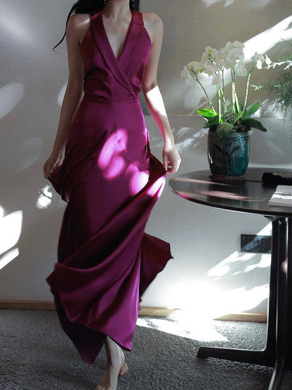 Xiaoli Phantom of the Opera Halter Neck Suspender Dress Autumn and Winter 2022 French Ladies Advanced Sexy Dress Dress