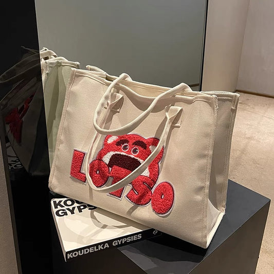 Autumn and winter large-capacity bag 2022 new women's bag fashion commuter shoulder bag canvas bag casual portable tote bag