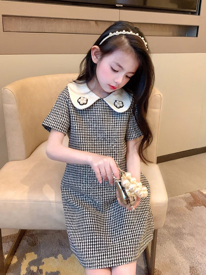 Original children's clothing girl's small fragrance style high-end dress children's Korean version of summer clothing new princess skirt foreign style
